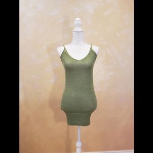 🍓 3/$20 Forever 21 Olive Green Crochet Tank Top